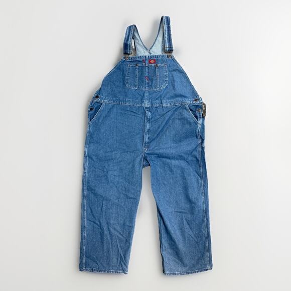 New Dickies Denim Bib Overalls Men's Size 50x30 Blue Denim - Picture 1 of 10